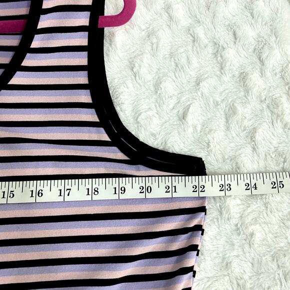 Torrid Pink Striped Mini Jersey Button-Front Sleeveless Summer Dress 2X - Picture 8 of 10